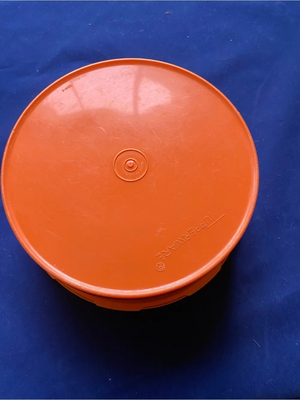 Vintage Tupperware Servalier Orange Canister 8 Cups